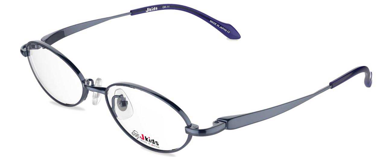 Japanese Made Children’s Glasses GR11 Series｜Ash Clear Blue